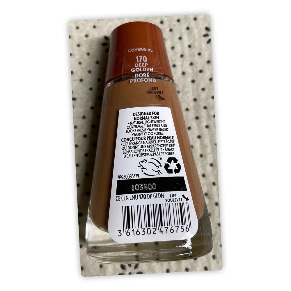 Covergirl Clean Liquid Foundation, 170‎ Deep Golden